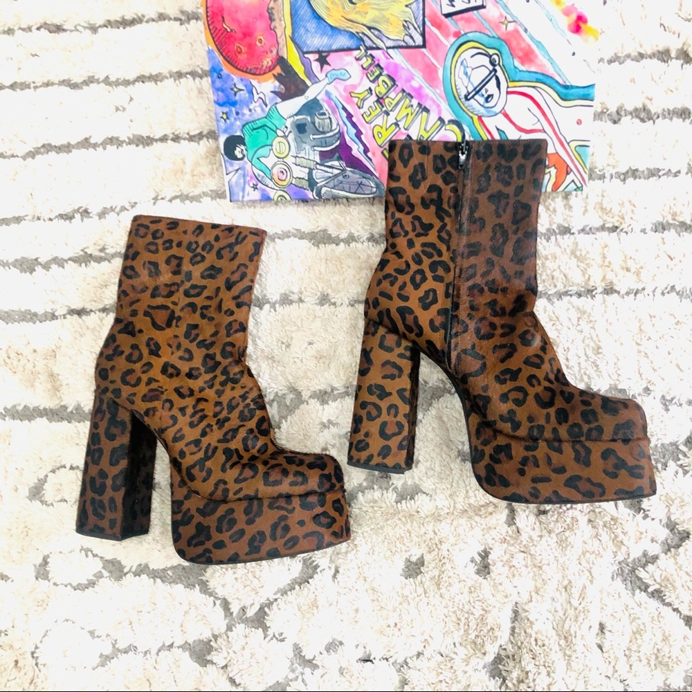 RARE 13 Jeffrey Campbell Platform calf hair boot